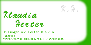 klaudia herter business card